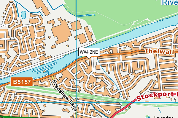 WA4 2NE map - OS VectorMap District (Ordnance Survey)