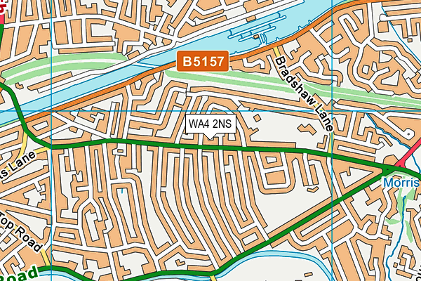 WA4 2NS map - OS VectorMap District (Ordnance Survey)