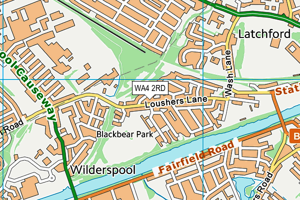 WA4 2RD map - OS VectorMap District (Ordnance Survey)