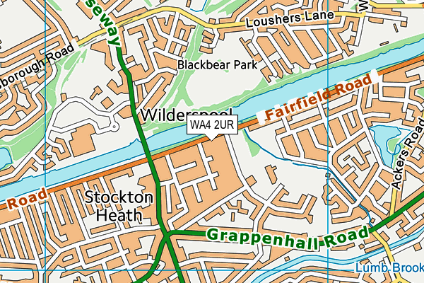 WA4 2UR map - OS VectorMap District (Ordnance Survey)