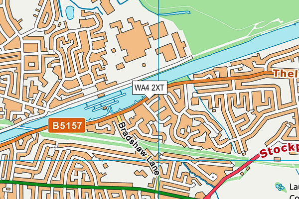 WA4 2XT map - OS VectorMap District (Ordnance Survey)