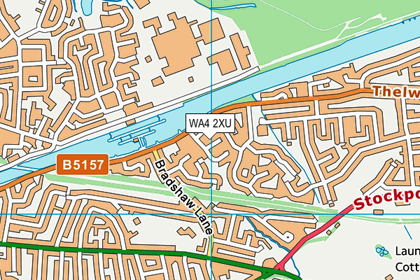 WA4 2XU map - OS VectorMap District (Ordnance Survey)