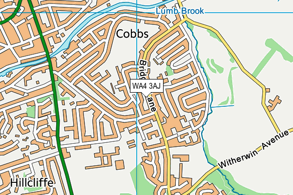 WA4 3AJ map - OS VectorMap District (Ordnance Survey)