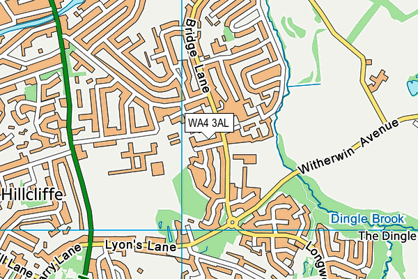 WA4 3AL map - OS VectorMap District (Ordnance Survey)