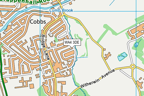 WA4 3DE map - OS VectorMap District (Ordnance Survey)