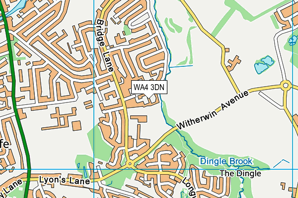 WA4 3DN map - OS VectorMap District (Ordnance Survey)