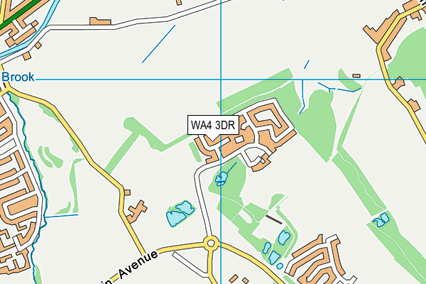 WA4 3DR map - OS VectorMap District (Ordnance Survey)