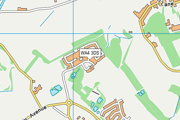 WA4 3DS map - OS VectorMap District (Ordnance Survey)