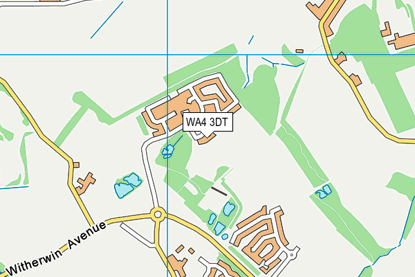 WA4 3DT map - OS VectorMap District (Ordnance Survey)