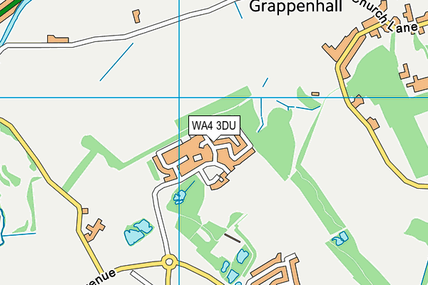 WA4 3DU map - OS VectorMap District (Ordnance Survey)