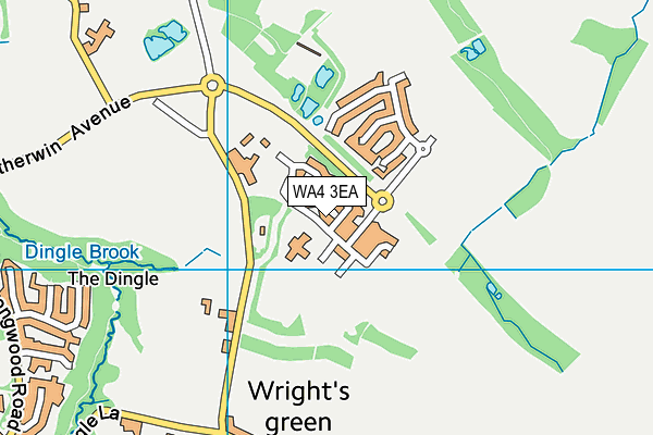 WA4 3EA map - OS VectorMap District (Ordnance Survey)