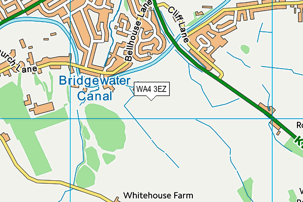 WA4 3EZ map - OS VectorMap District (Ordnance Survey)
