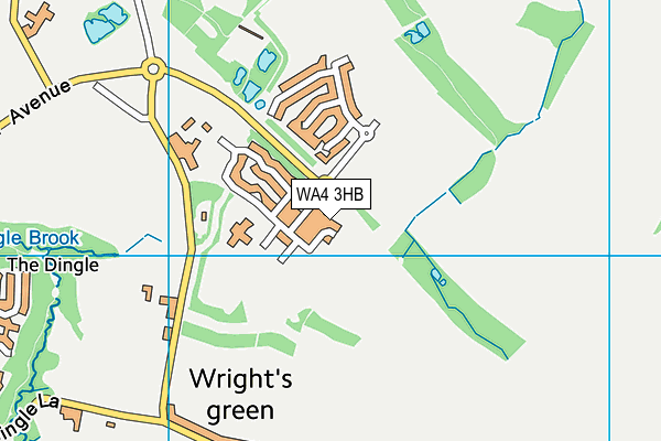WA4 3HB map - OS VectorMap District (Ordnance Survey)