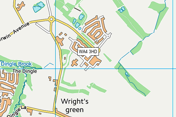 WA4 3HD map - OS VectorMap District (Ordnance Survey)