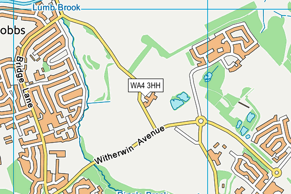 WA4 3HH map - OS VectorMap District (Ordnance Survey)
