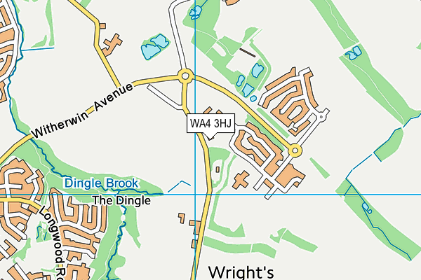 WA4 3HJ map - OS VectorMap District (Ordnance Survey)