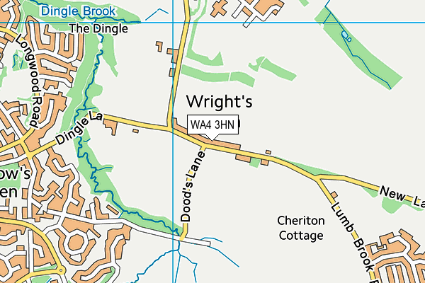 WA4 3HN map - OS VectorMap District (Ordnance Survey)