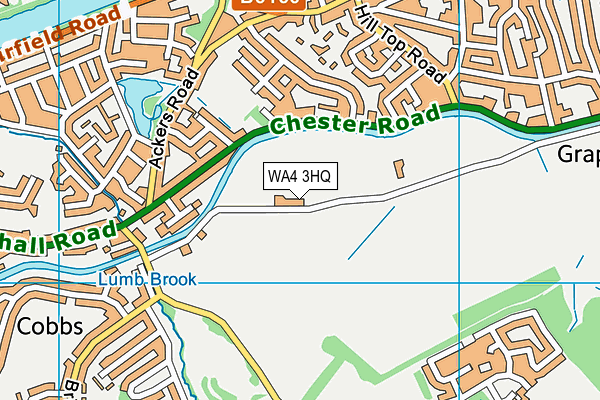 Grappenhall Village Sports Club map (WA4 3HQ) - OS VectorMap District (Ordnance Survey)