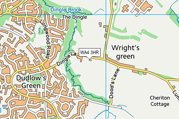 WA4 3HR map - OS VectorMap District (Ordnance Survey)
