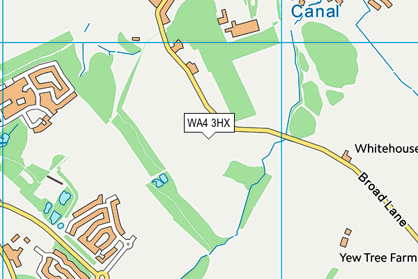 WA4 3HX map - OS VectorMap District (Ordnance Survey)