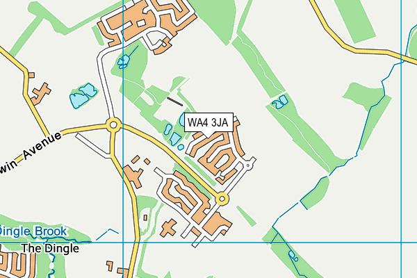 WA4 3JA map - OS VectorMap District (Ordnance Survey)
