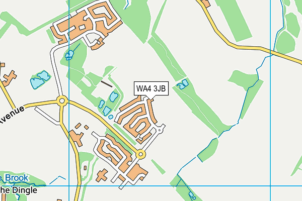 WA4 3JB map - OS VectorMap District (Ordnance Survey)
