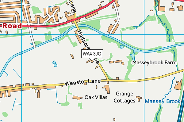 WA4 3JG map - OS VectorMap District (Ordnance Survey)