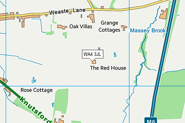 WA4 3JL map - OS VectorMap District (Ordnance Survey)