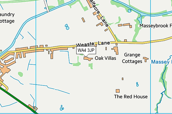 WA4 3JP map - OS VectorMap District (Ordnance Survey)