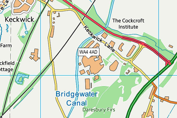 Daresbury Laboratories map (WA4 4AD) - OS VectorMap District (Ordnance Survey)