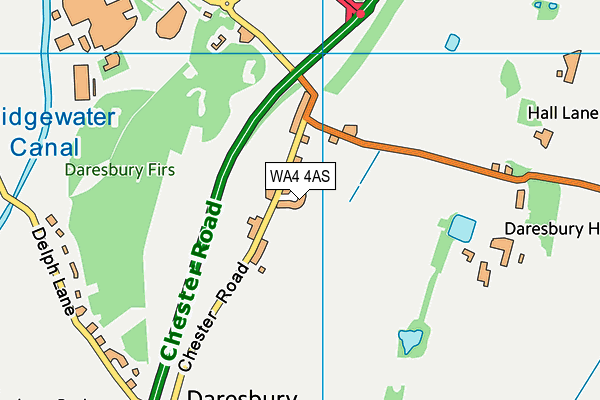 WA4 4AS map - OS VectorMap District (Ordnance Survey)