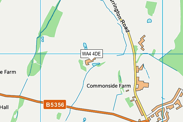 WA4 4DE map - OS VectorMap District (Ordnance Survey)