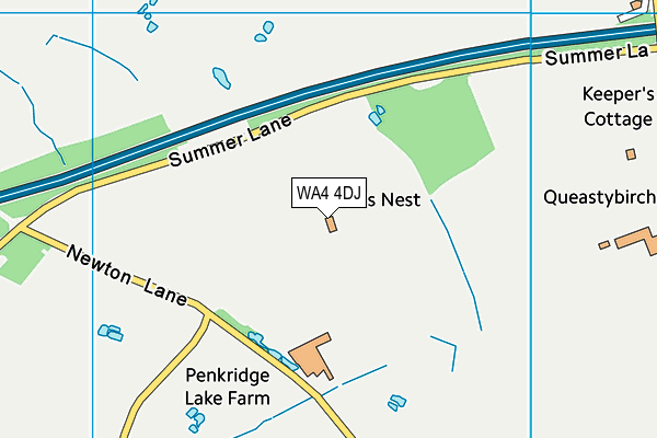 WA4 4DJ map - OS VectorMap District (Ordnance Survey)