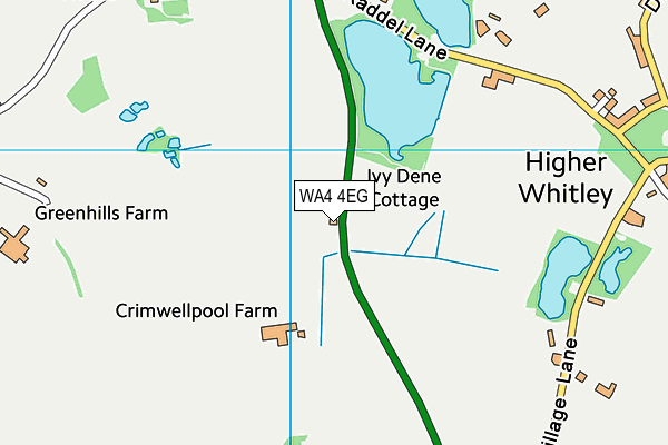 WA4 4EG map - OS VectorMap District (Ordnance Survey)