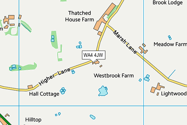 WA4 4JW map - OS VectorMap District (Ordnance Survey)