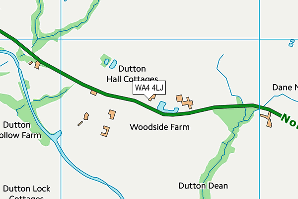 WA4 4LJ map - OS VectorMap District (Ordnance Survey)