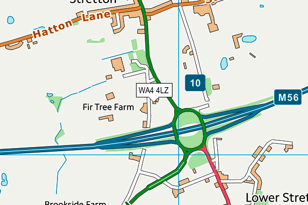 WA4 4LZ map - OS VectorMap District (Ordnance Survey)