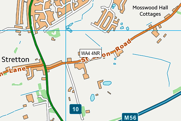 WA4 4NR map - OS VectorMap District (Ordnance Survey)