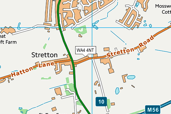WA4 4NT map - OS VectorMap District (Ordnance Survey)