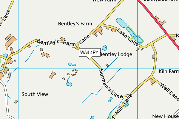WA4 4PY map - OS VectorMap District (Ordnance Survey)
