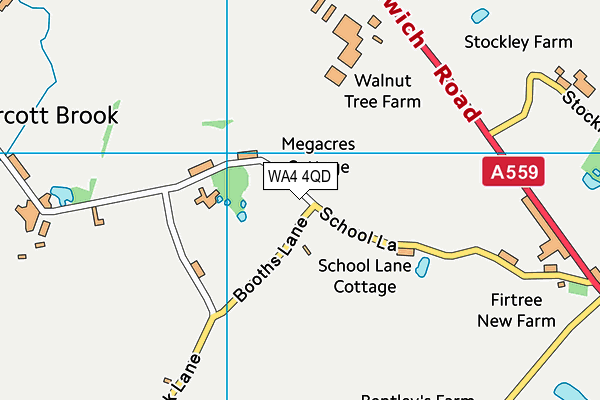WA4 4QD map - OS VectorMap District (Ordnance Survey)