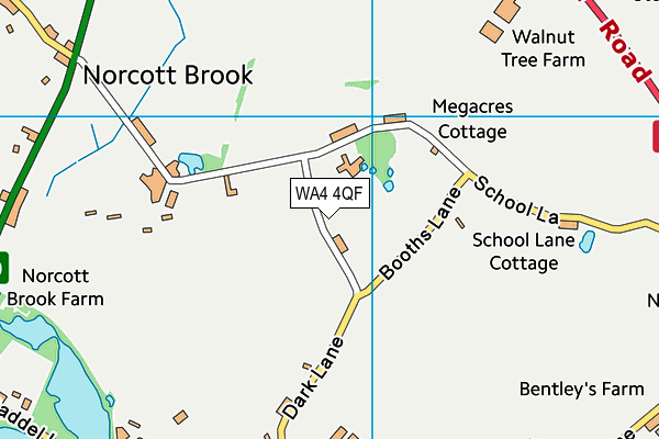WA4 4QF map - OS VectorMap District (Ordnance Survey)