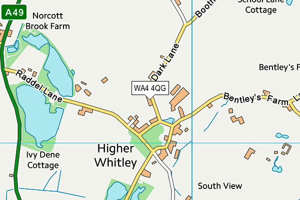 WA4 4QG map - OS VectorMap District (Ordnance Survey)