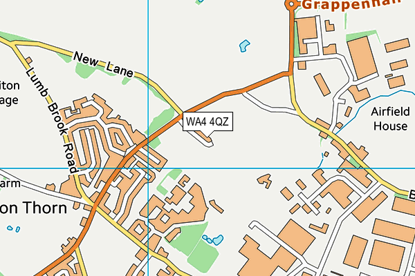 WA4 4QZ map - OS VectorMap District (Ordnance Survey)