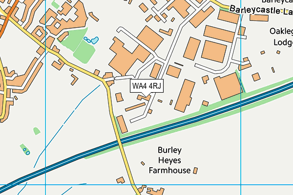 WA4 4RJ map - OS VectorMap District (Ordnance Survey)