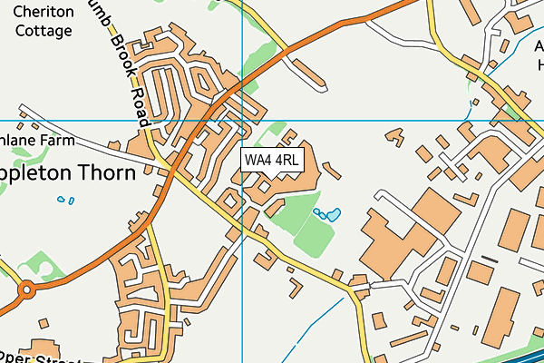 Hmp Thorn Cross map (WA4 4RL) - OS VectorMap District (Ordnance Survey)