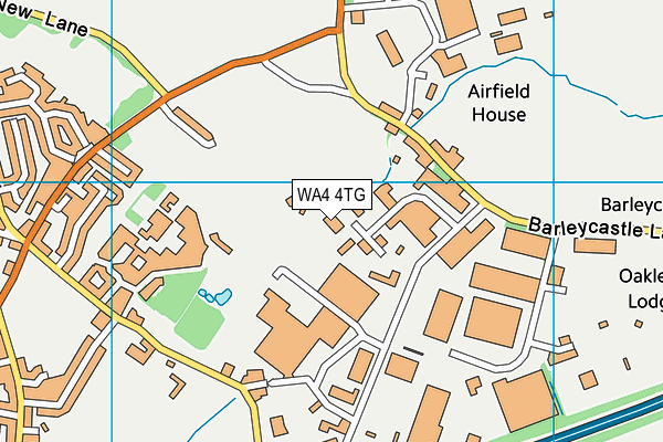 WA4 4TG map - OS VectorMap District (Ordnance Survey)