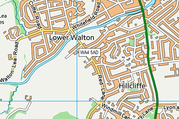 WA4 5AD map - OS VectorMap District (Ordnance Survey)