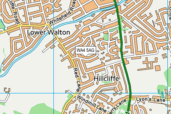 WA4 5AG map - OS VectorMap District (Ordnance Survey)