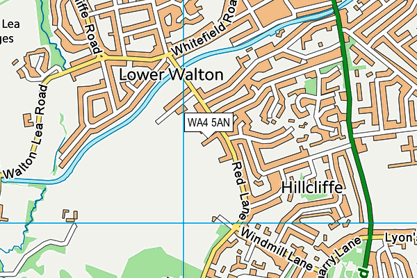 WA4 5AN map - OS VectorMap District (Ordnance Survey)